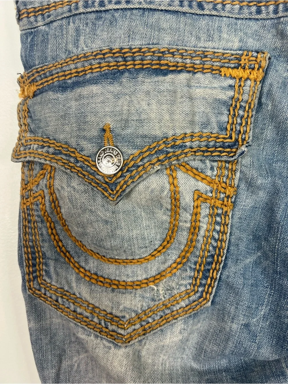 True Religion Denim with Red and Navy Logo
